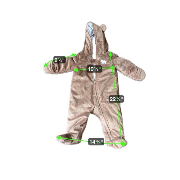 Carter's Soft Brown Kids Footie‎ - Picture 7 of 9